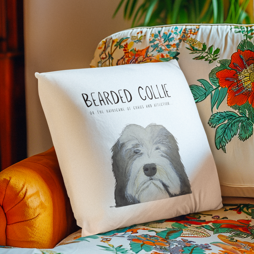 The Bearded Collie Cushion Cover: For the Chaos & Cuddles You Never Knew You Needed!