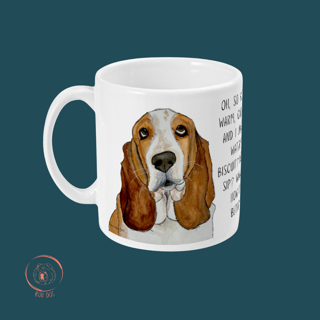 Basset Hound Betrayal Mug – Where’s My Biscuit?