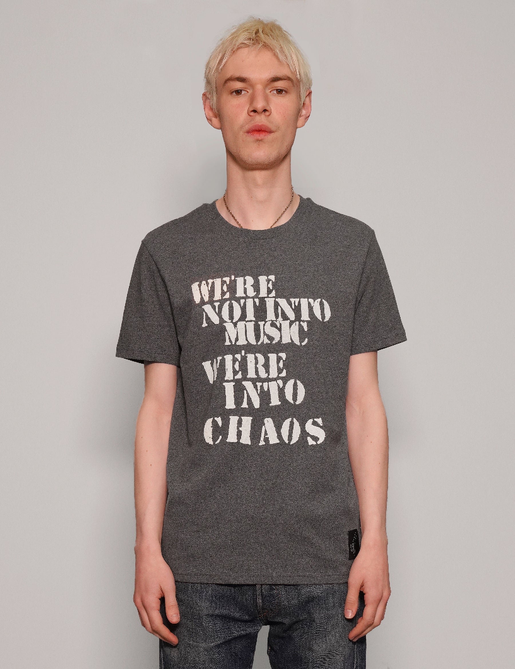 'We're Into Chaos' T-Shirt in Grey