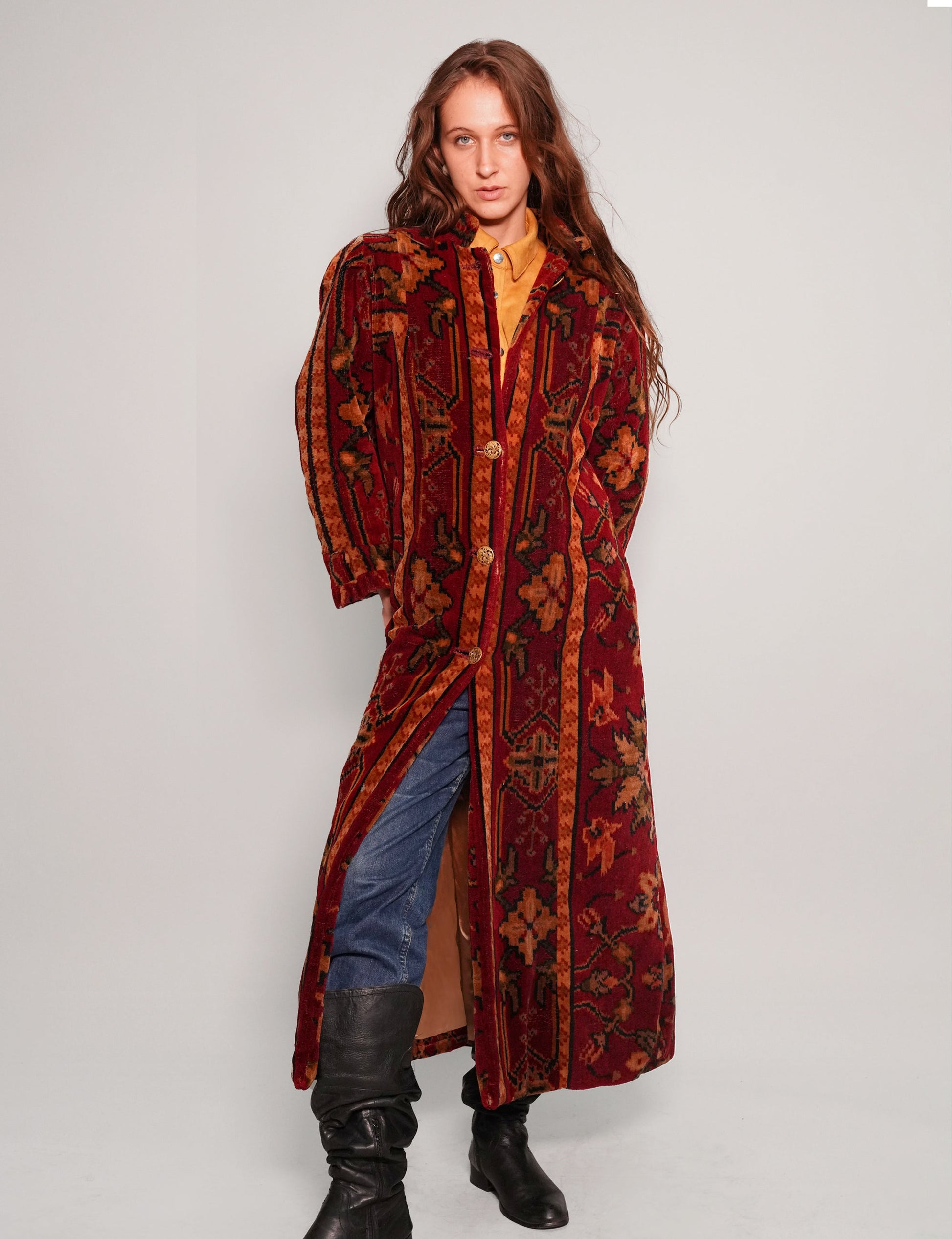 Vintage Wool Persian Patterned Coat