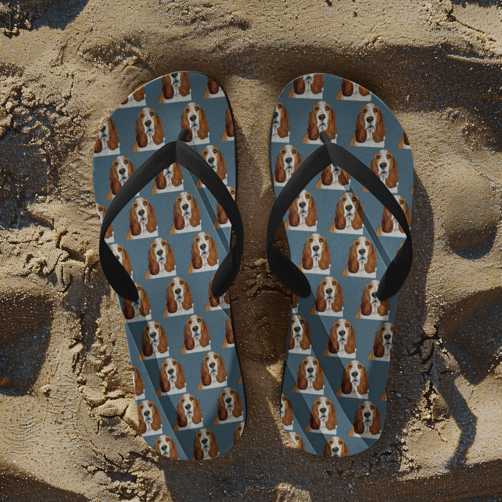 Basset Hound Flip Flops: Walk in Style with a Side of Guilt!