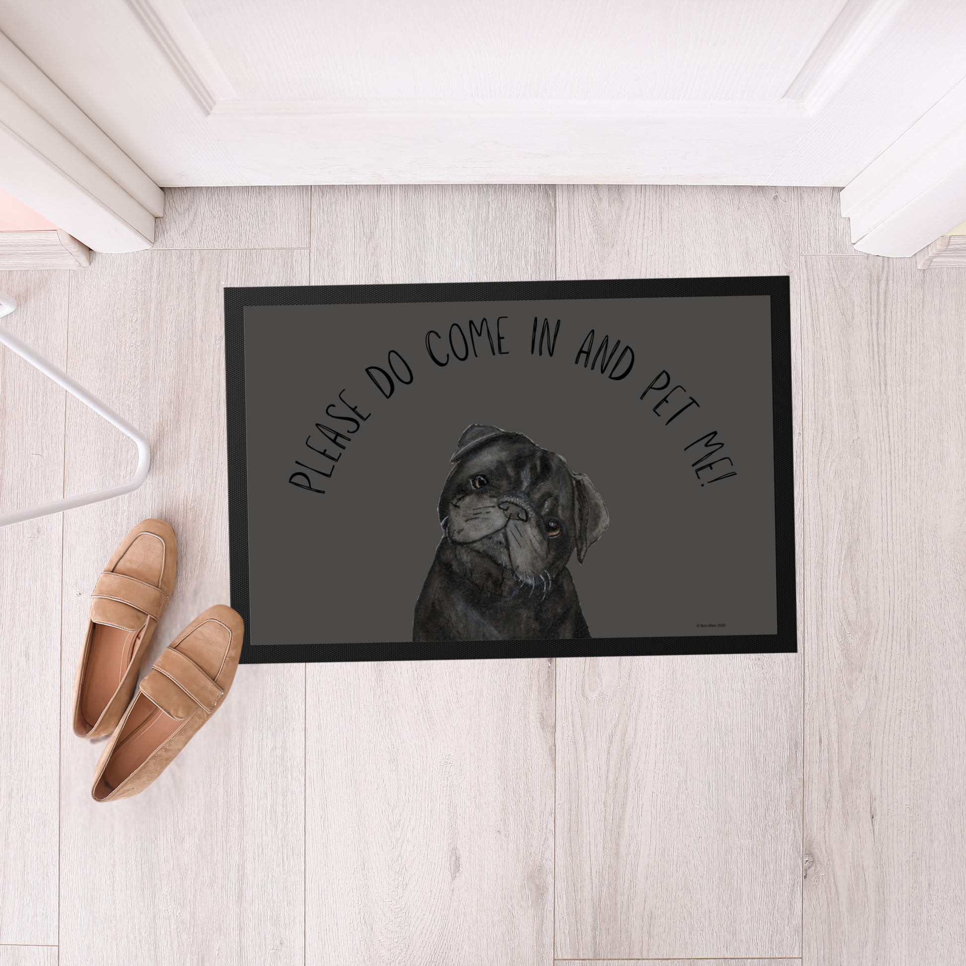 "Please Do Come In and Pet Me!" – Pug Door Mat