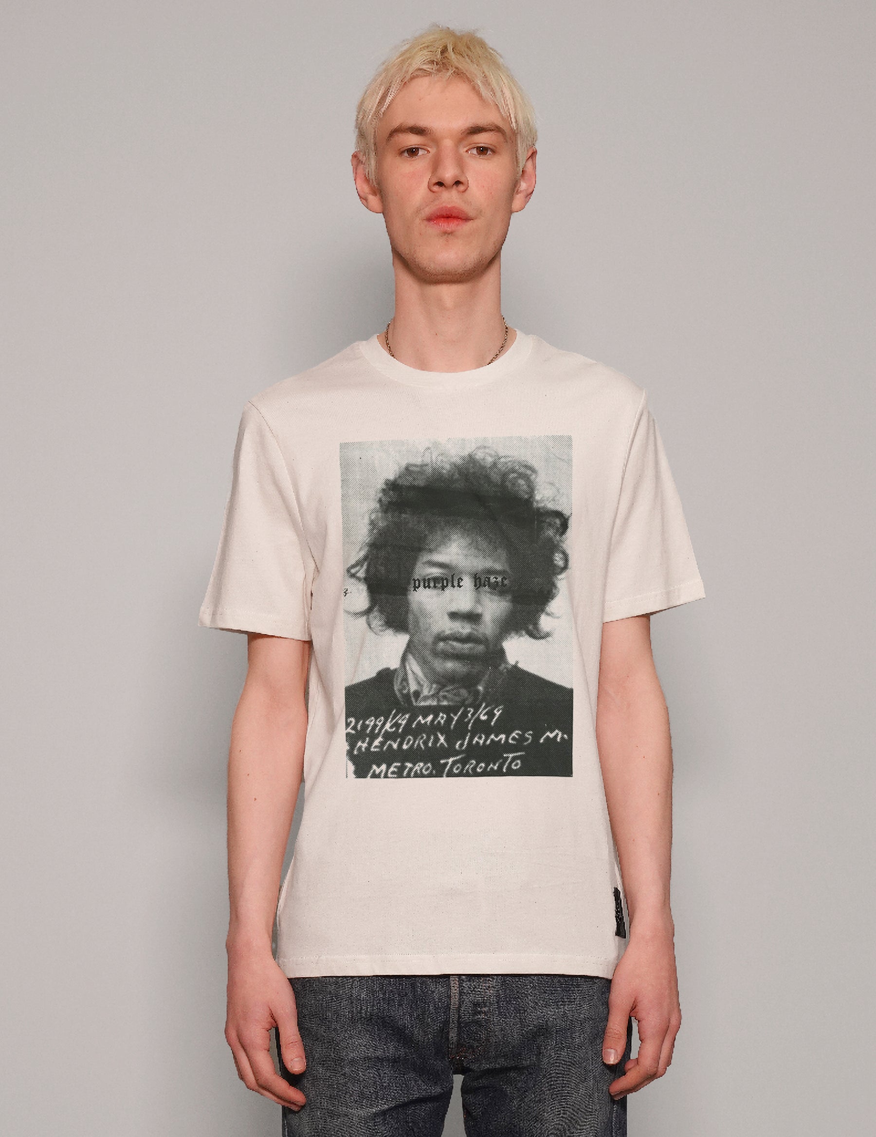 'Purple Haze' T-Shirt in Ecru