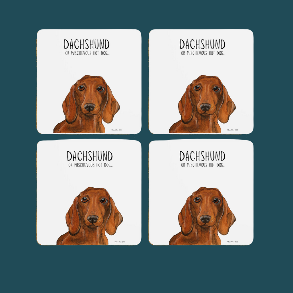 Dachshund Coaster Set – The Cutest Drink Guardians!