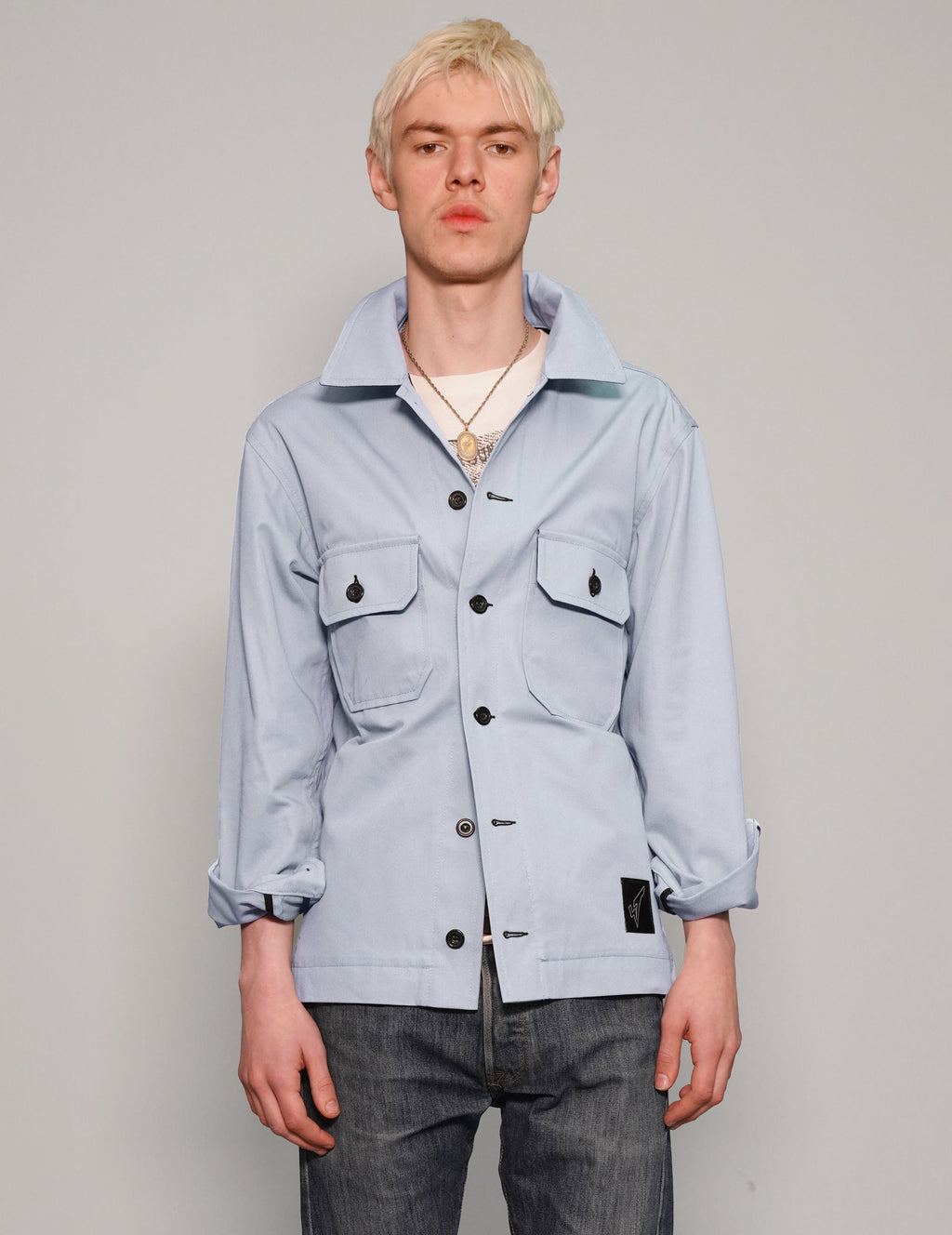 Cotton Workshirt in Baby Blue