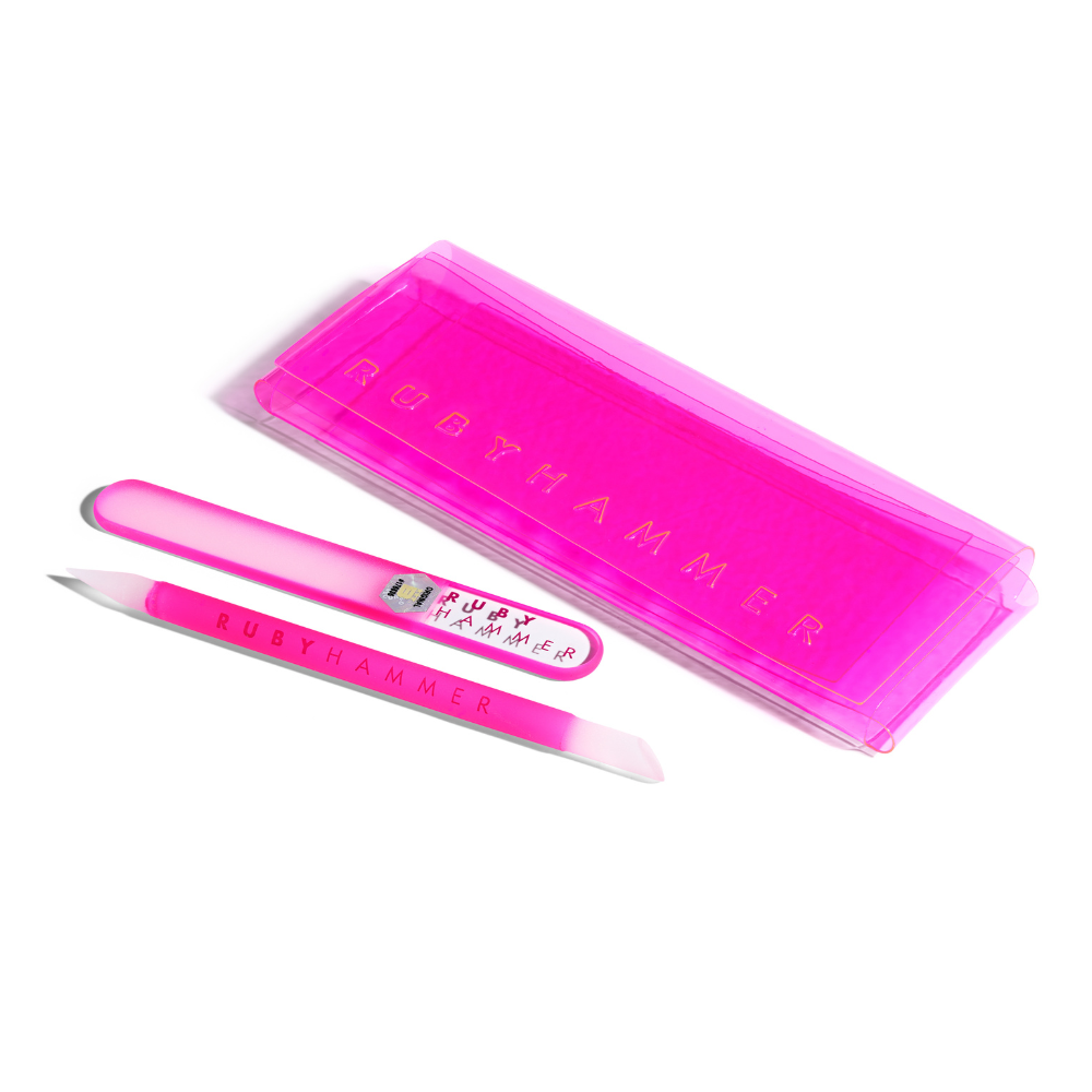 Nail Care Kit with Glass File and Cuticle Pusher