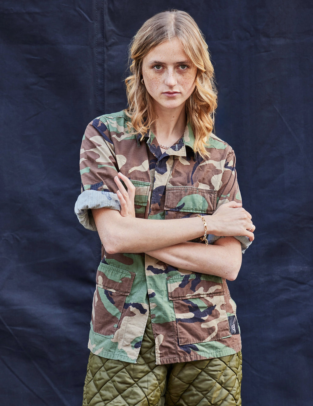 Party Back Shirt - Black Lace - Camo