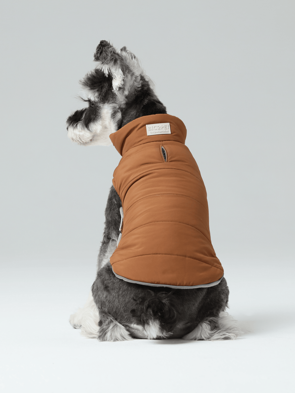 Reversible Dog Vest Jacket in Orange and Grey