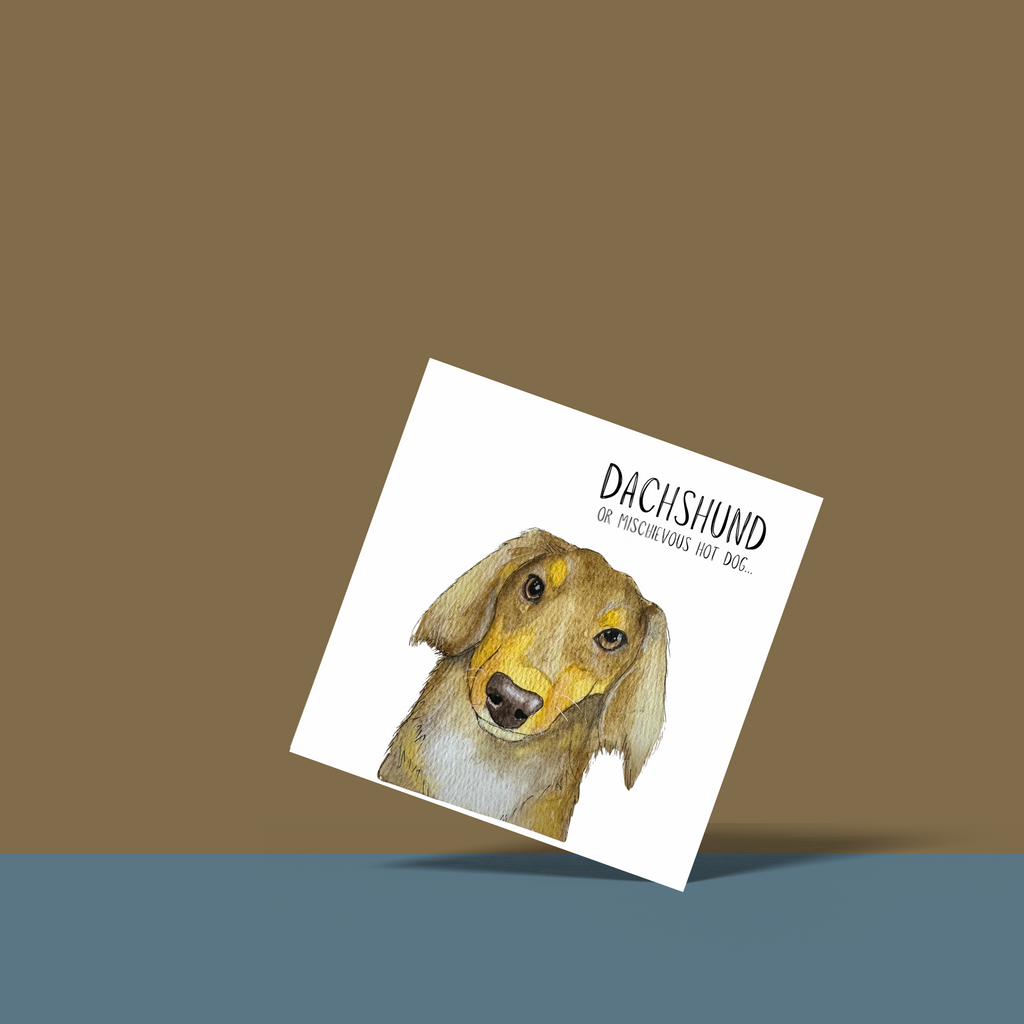 Mischievous Sausage – A Card as Cheeky as a Dachshund!