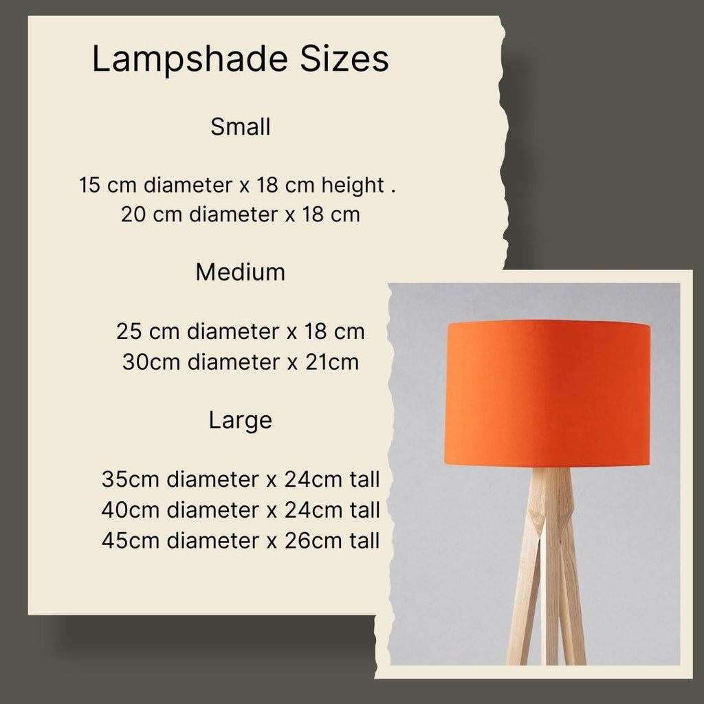 Plain Orange Lampshade, Ceiling or Table Lamp Shade
