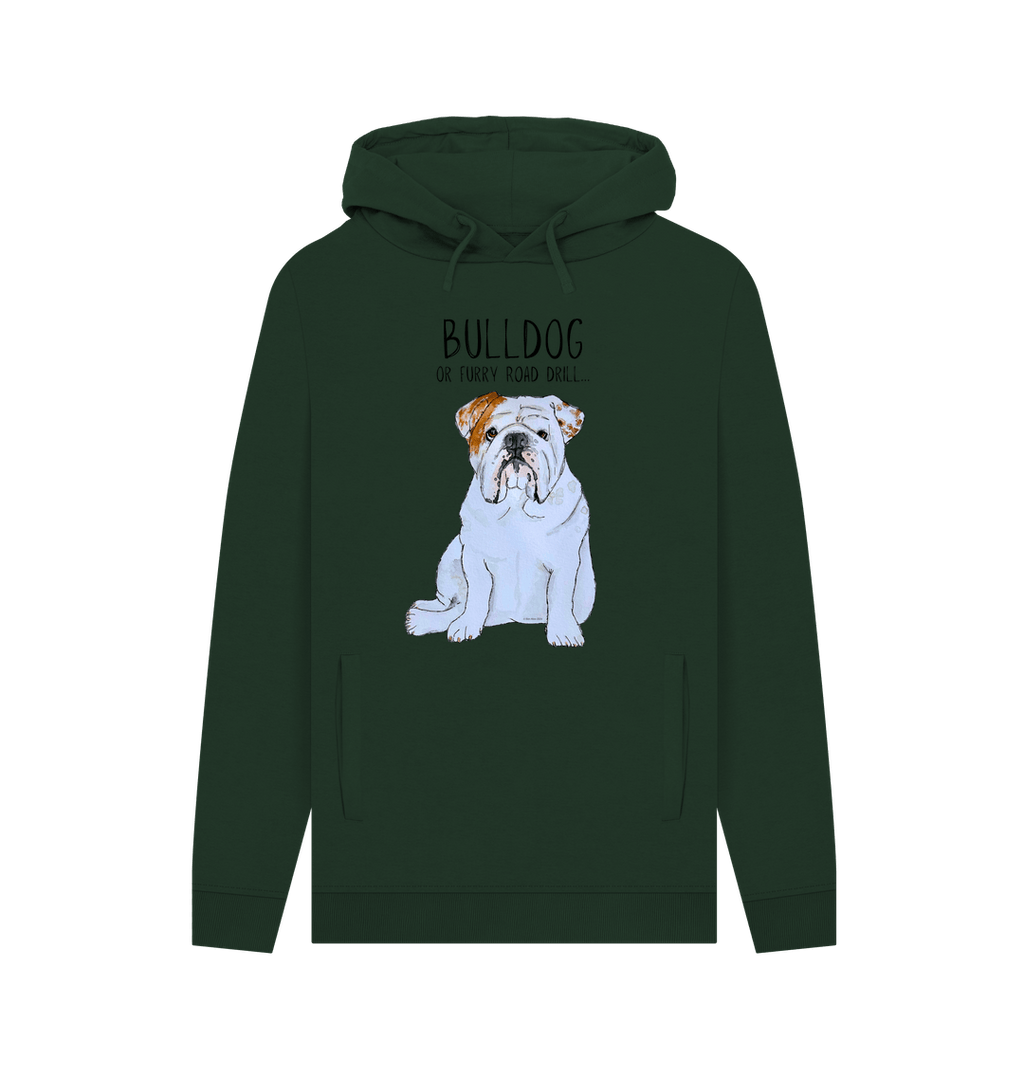 Bulldog Power: Furry Road Drill Men’s Hoodie for Ultimate Cool!