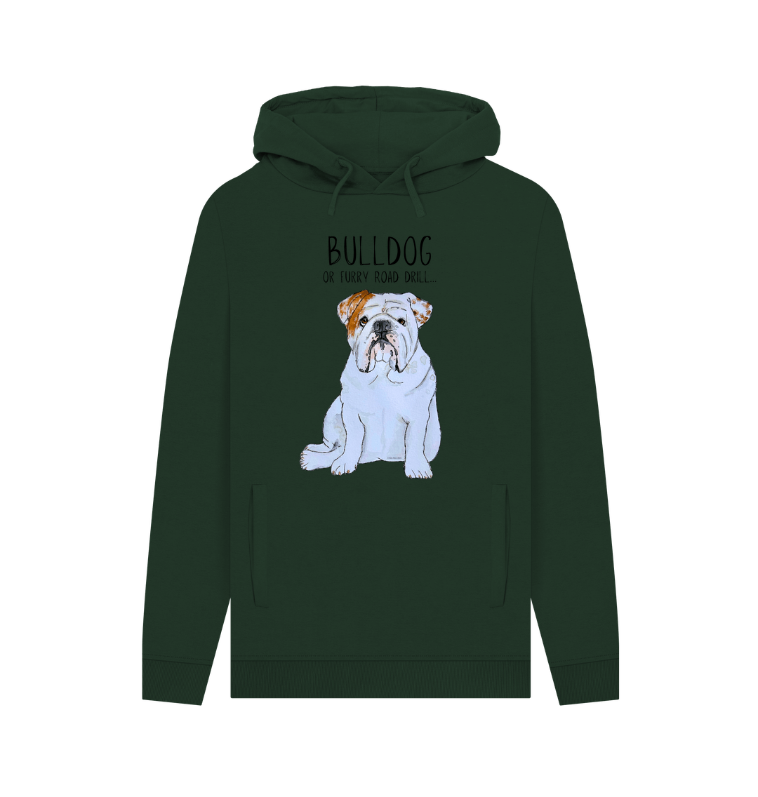 Bulldog Power: Furry Road Drill Men’s Hoodie for Ultimate Cool!