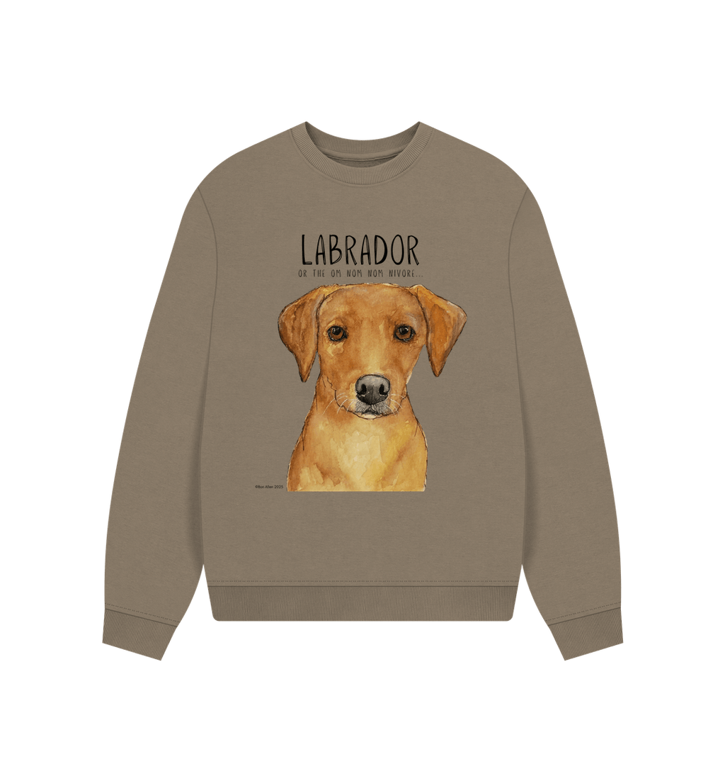 Will Sit for Snacks: The Fox Red Labrador Oversized Sweatshirt