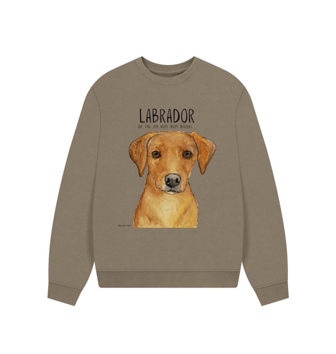 Will Sit for Snacks: The Fox Red Labrador Oversized Sweatshirt