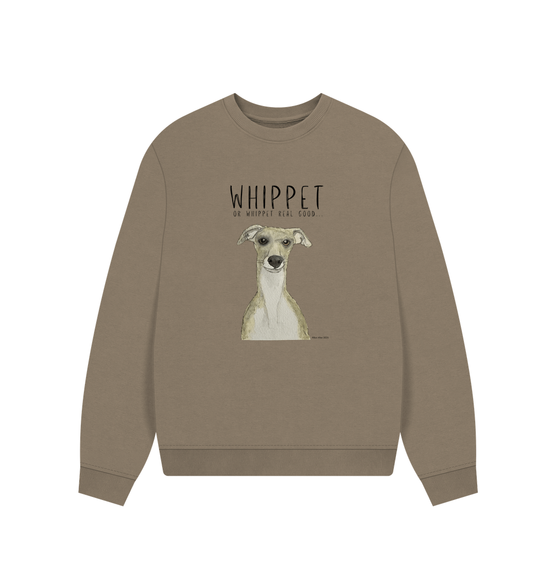 Whippet-Inspired Women’s Oversized Sweatshirt: Cozy, Cool, and Zoomie-Approved!