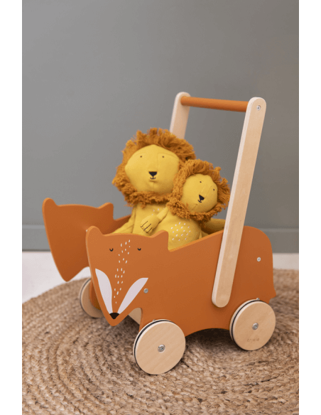 Crocodile Wooden Toy Stroller – Safe & Eco-Friendly for Toddlers by Trixie Baby at brixbailey.com