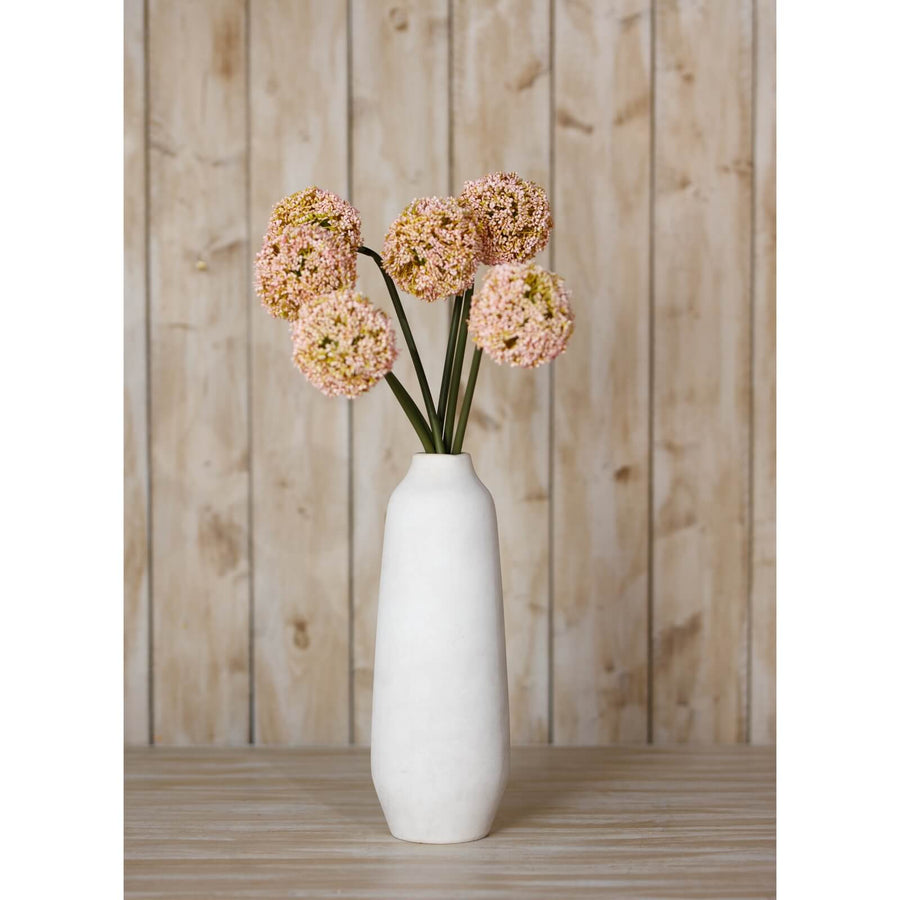 Lifelike pink allium stem, 75cm artificial floral accent with feathery texture for home decor by Sostter at brixbailey.com