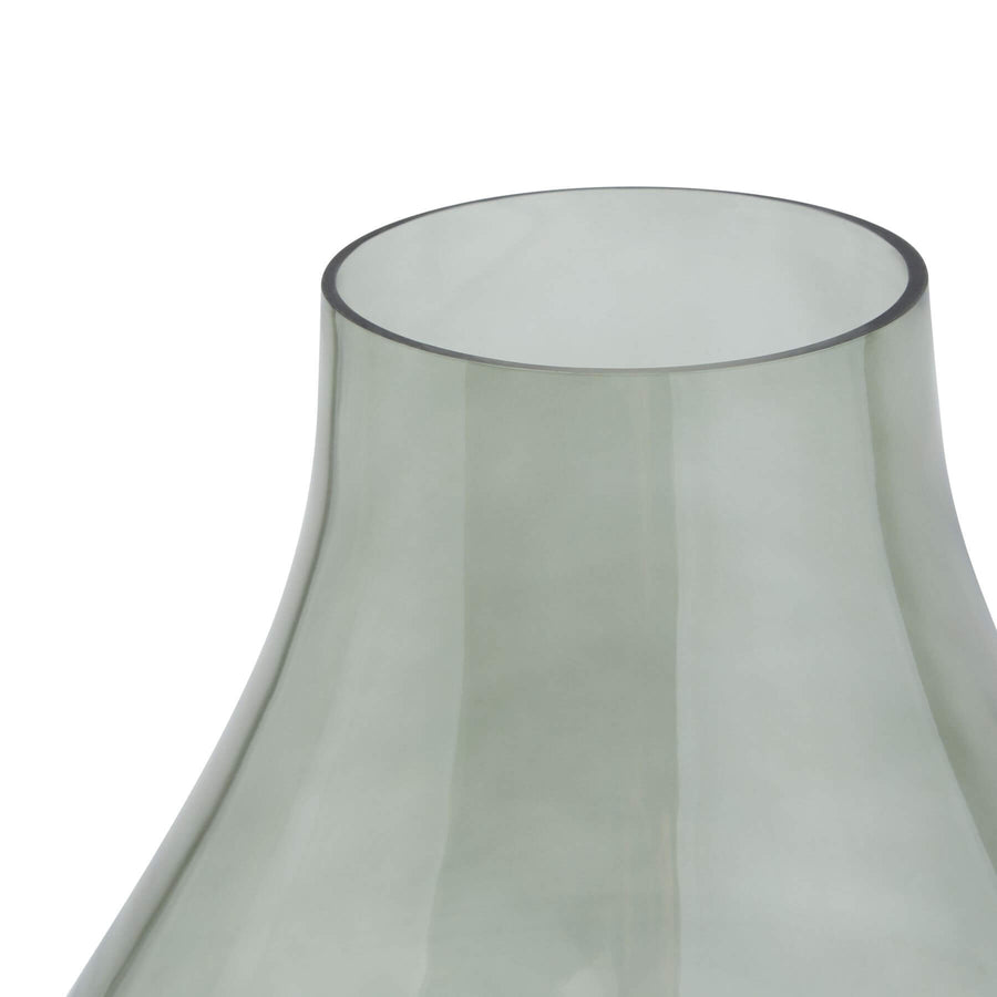 Handcrafted sage green glass vase with minimalist design and matte finish, perfect for modern home decor. by Sostter at brixbailey.com
