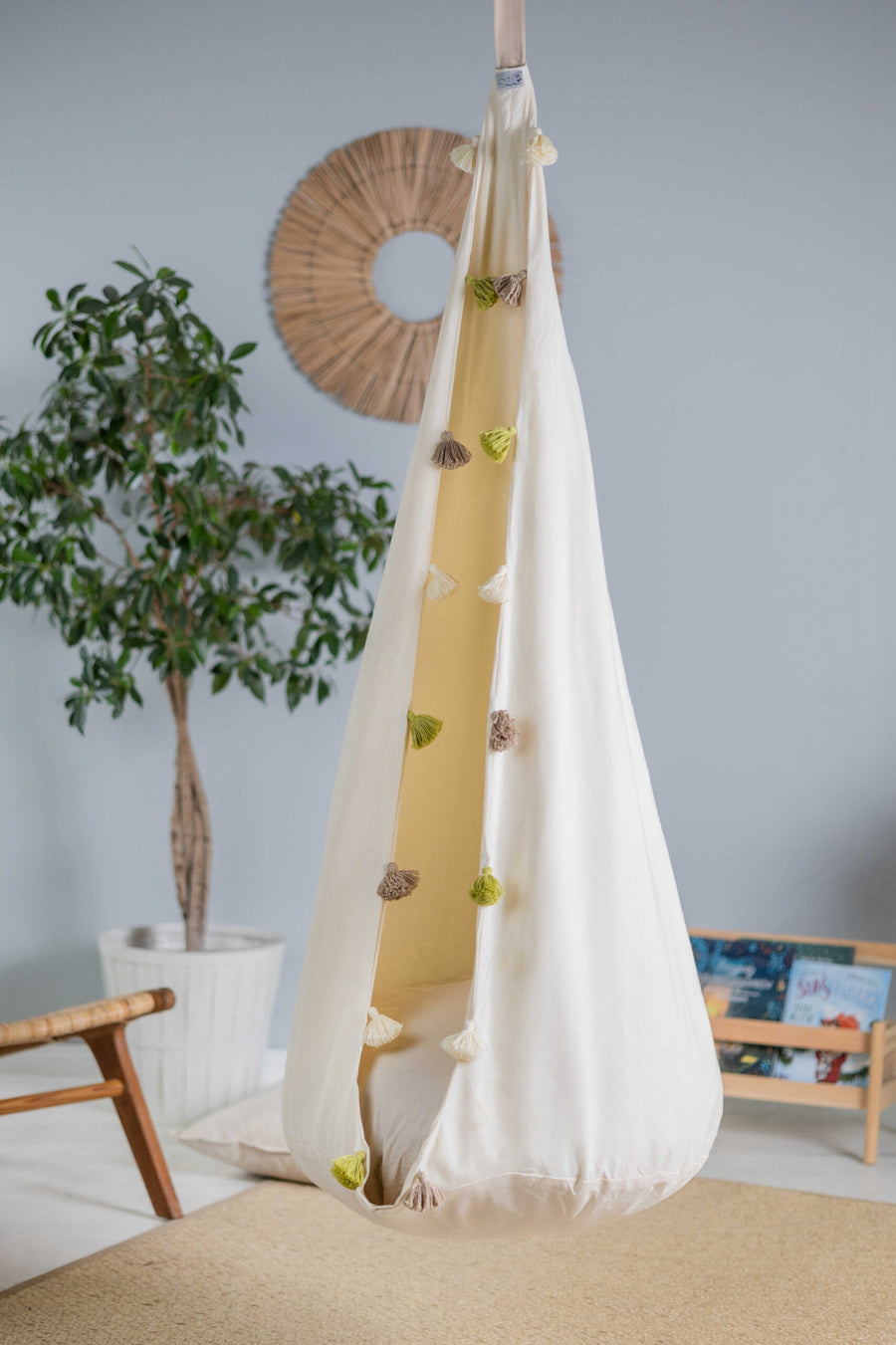 Kids' Cozy Cocoon Hammock – Fun & Safe Indoor/Outdoor Swing by Sówka at brixbailey.com