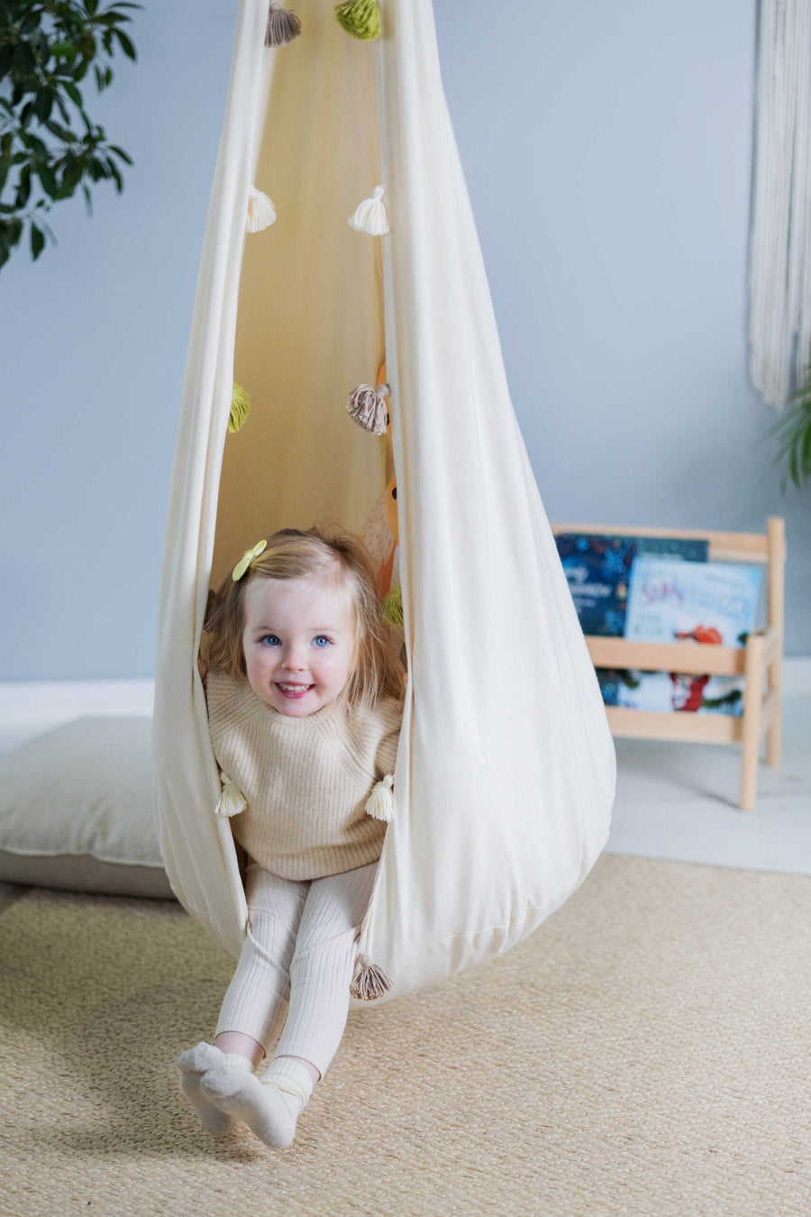 Kids' Cozy Cocoon Hammock – Fun & Comfortable Swing by Sówka at brixbailey.com