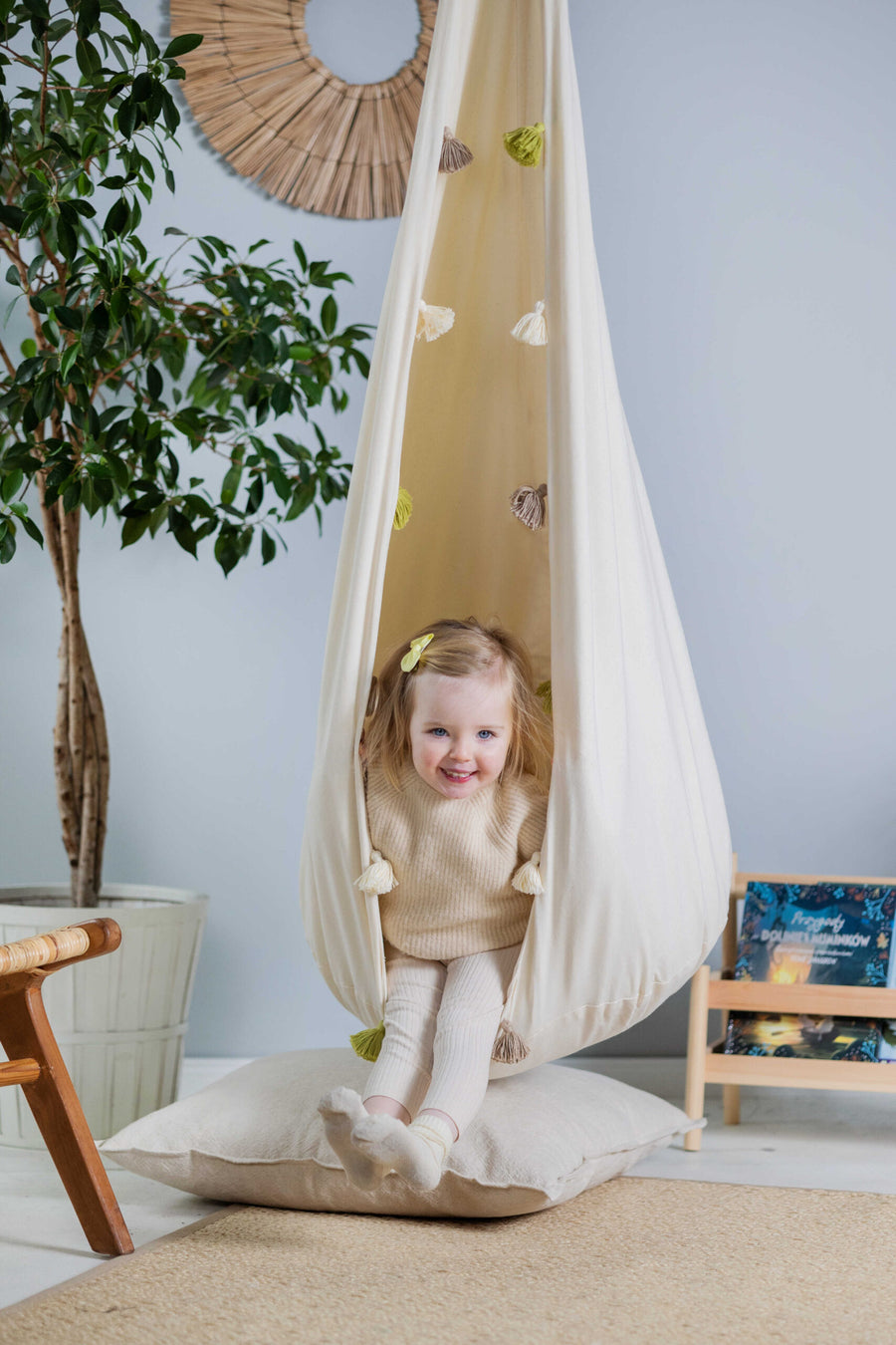 Kids' Cozy Cocoon Hammock – Indoor/Outdoor Fun & Comfortable by Sówka at brixbailey.com