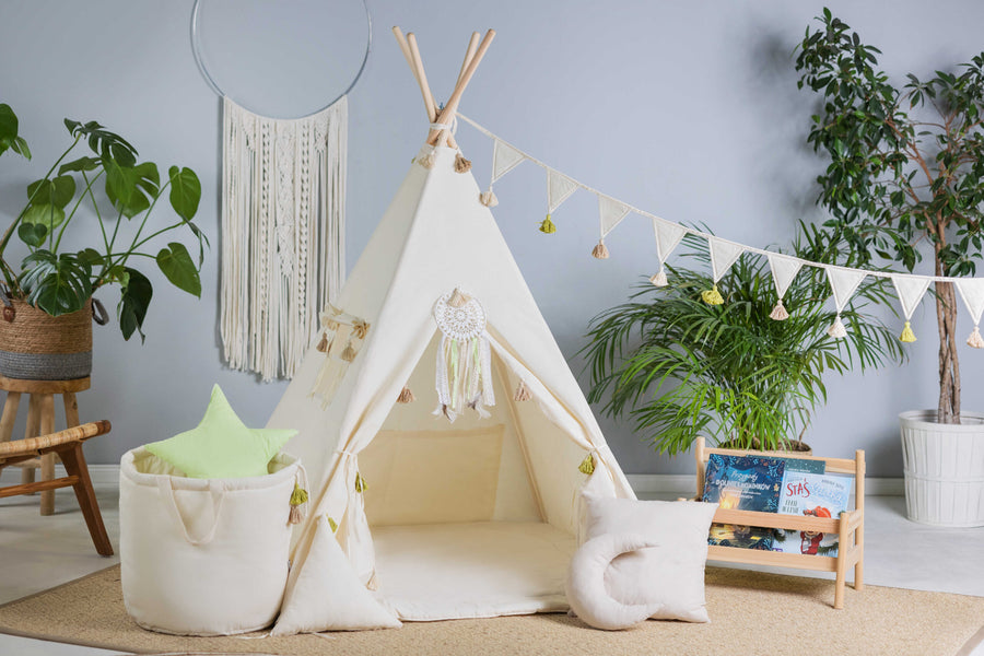 Charming Kids' Tipi Tent Set – Imaginative & Cozy Play Space by Sówka at brixbailey.com