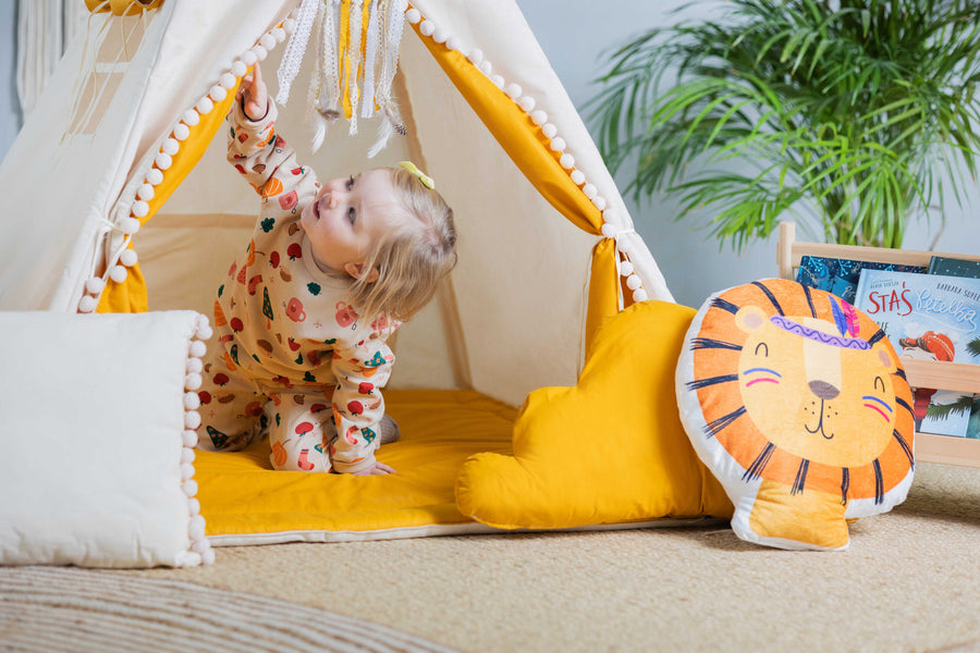 Enchanting Tipi Tent Set for Kids – Cozy & Imaginative Play Space by Sówka at brixbailey.com