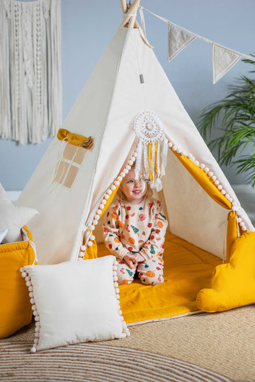 Enchanting Tipi Tent Set for Kids – Cozy & Imaginative Play Space by Sówka at brixbailey.com