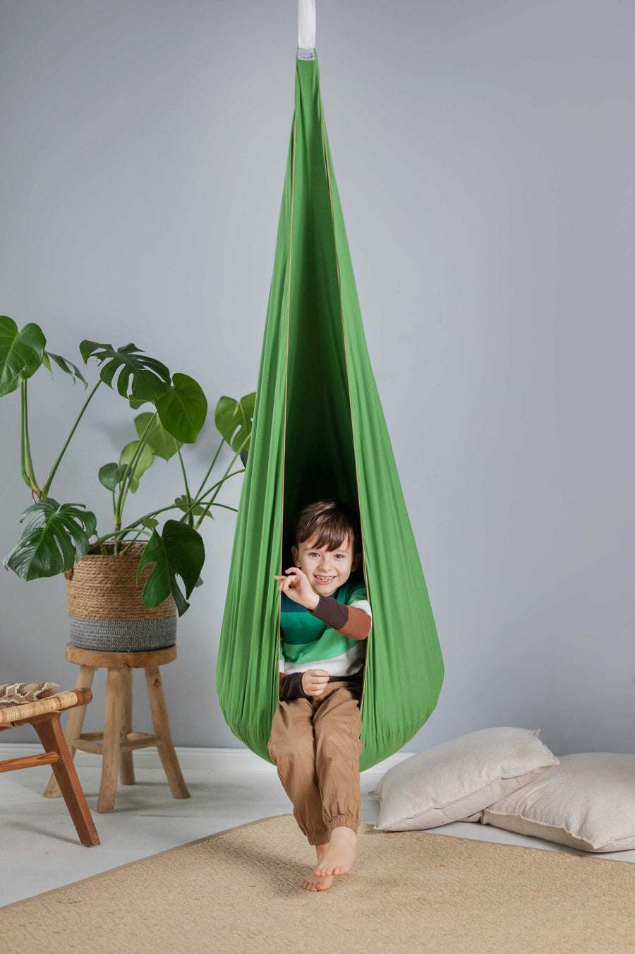 Kids' Cozy Cocoon Hammock – Fun & Safe Swing for Reading and Play by Sówka at brixbailey.com