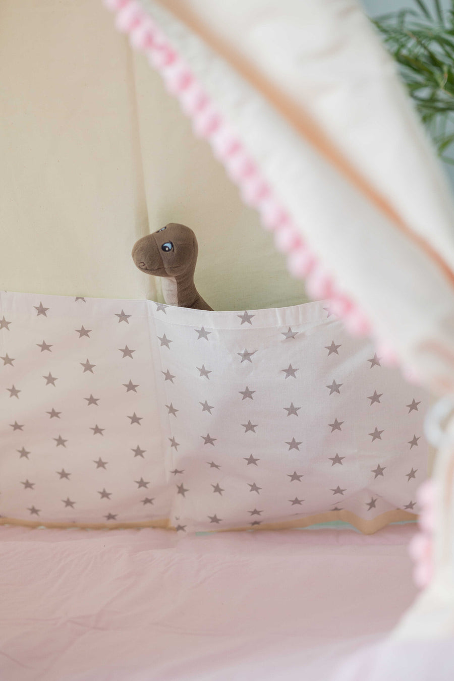 Soft Pink Fairytale Tipi Tent Set – Dreamy & Whimsical Play Space by Sówka at brixbailey.com