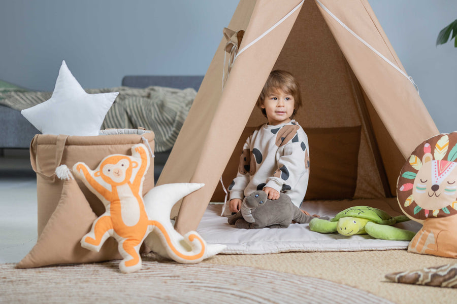 Charming Tipi Tent Set for Kids – Cozy & Imaginative Play Space by Sówka at brixbailey.com