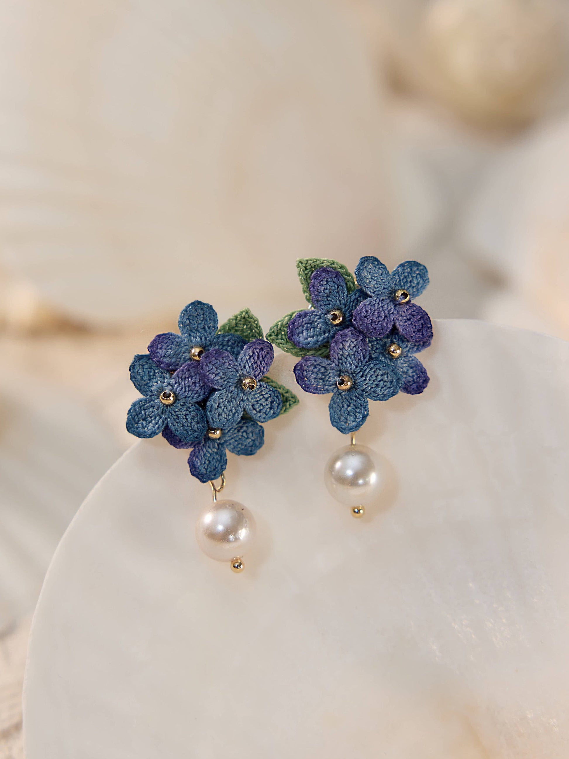 Sweet Alyssum Micro Crochet Earrings