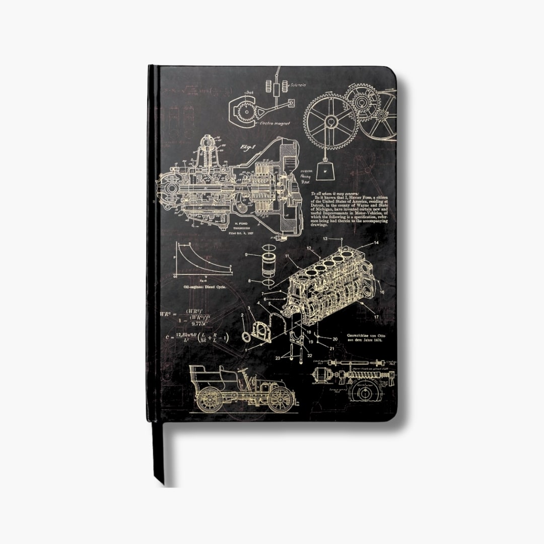 Mechanical Engineering A5 Hardcover Notebook