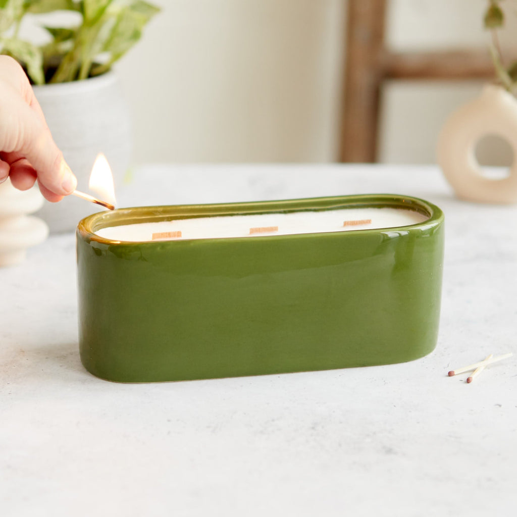 Kiln: Olive Baguette Candle - Cedarwood & Juniper