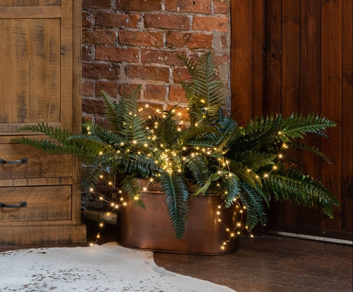 100 LED Battery Micro Lights Silver Wire 10m