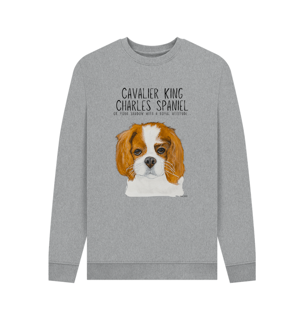 Shadow of a King: Eco-Luxe Men’s Sweatshirt with Cavalier Royal Flair