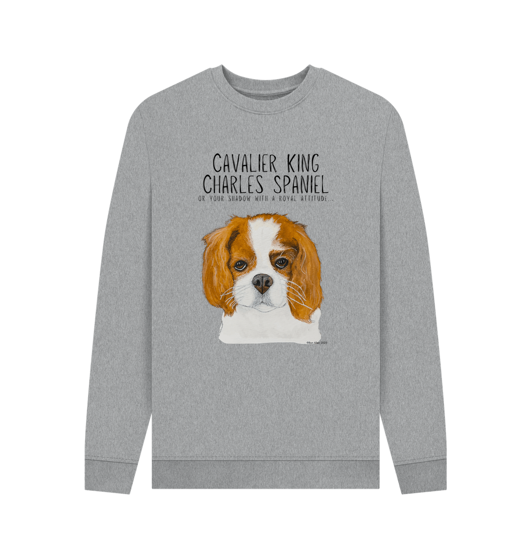 Shadow of a King: Eco-Luxe Men’s Sweatshirt with Cavalier Royal Flair