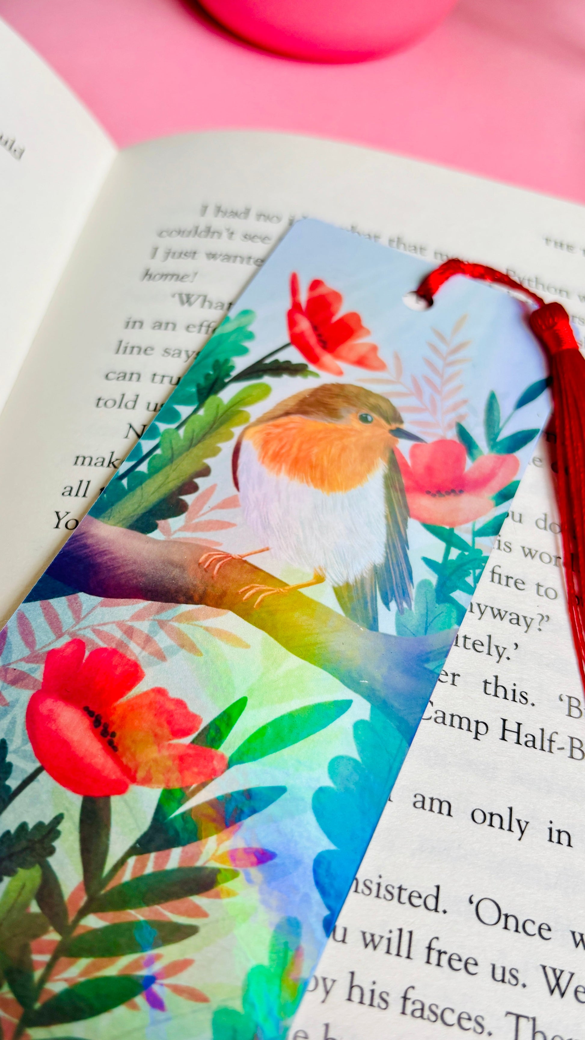 Robin Holographic Bookmark- Handmade Bookish Gift