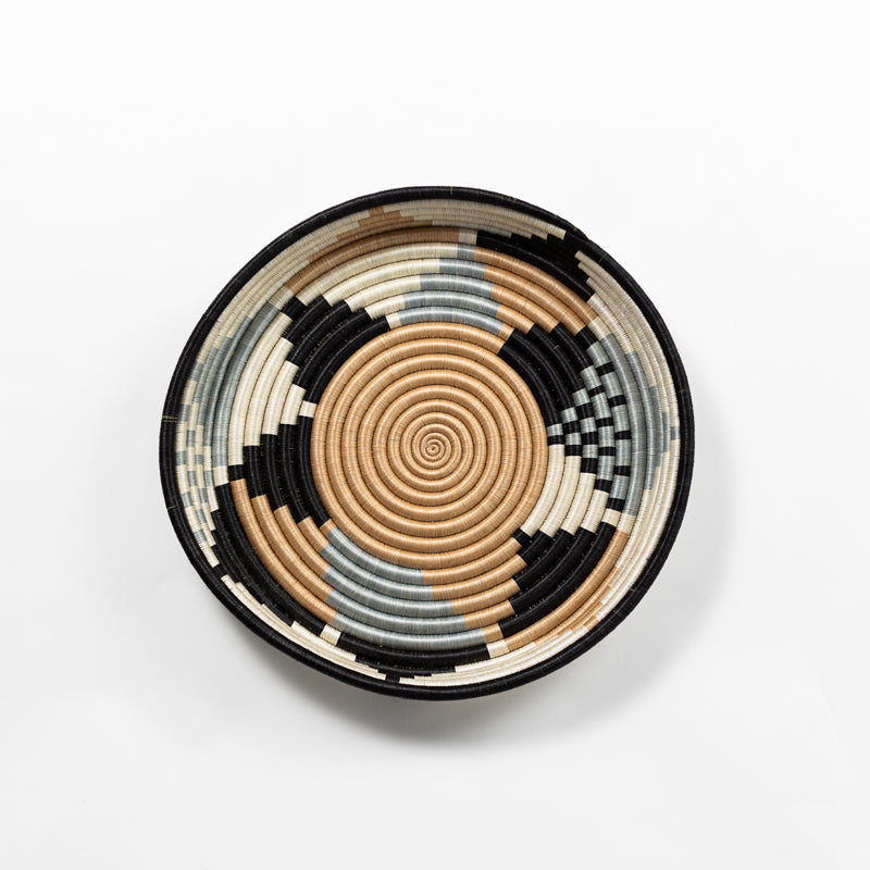 Diversiform Gray Woven Bowls Handcrafted Set