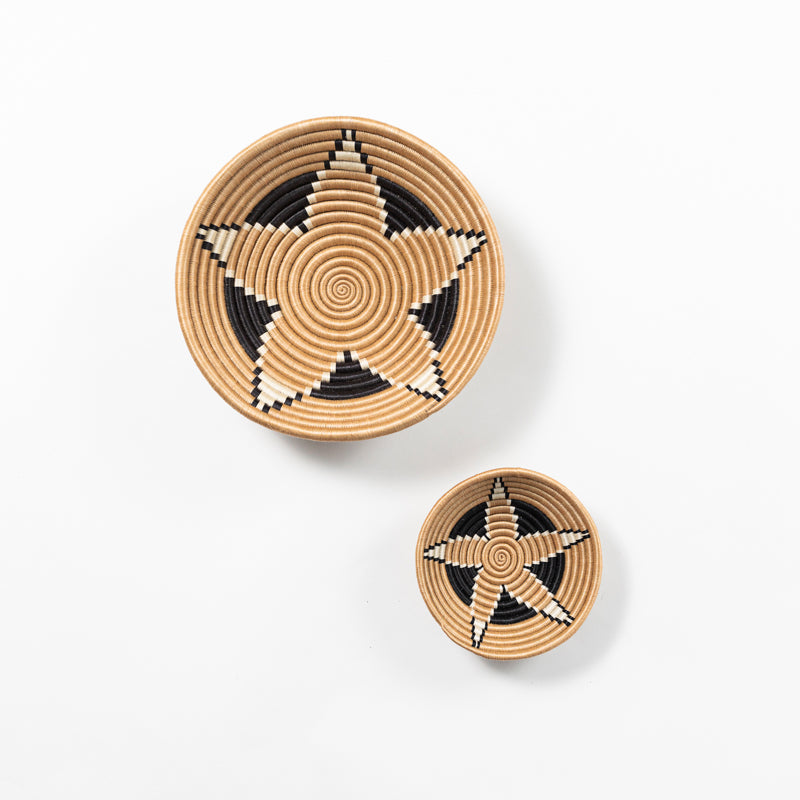 Woven Tea Dyed Bowl in Natural Sisal