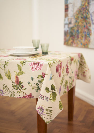 Botanico Rectangular Tablecloth – Festive & High-Quality European Fabric by Hortensias Home at www.brixbailey.com