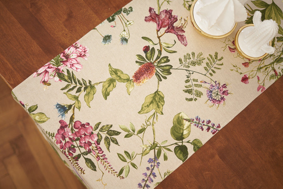 Botanico Table Runner – European Elegance & Quality Craftsmanship by Hortensias Home at www.brixbailey.com