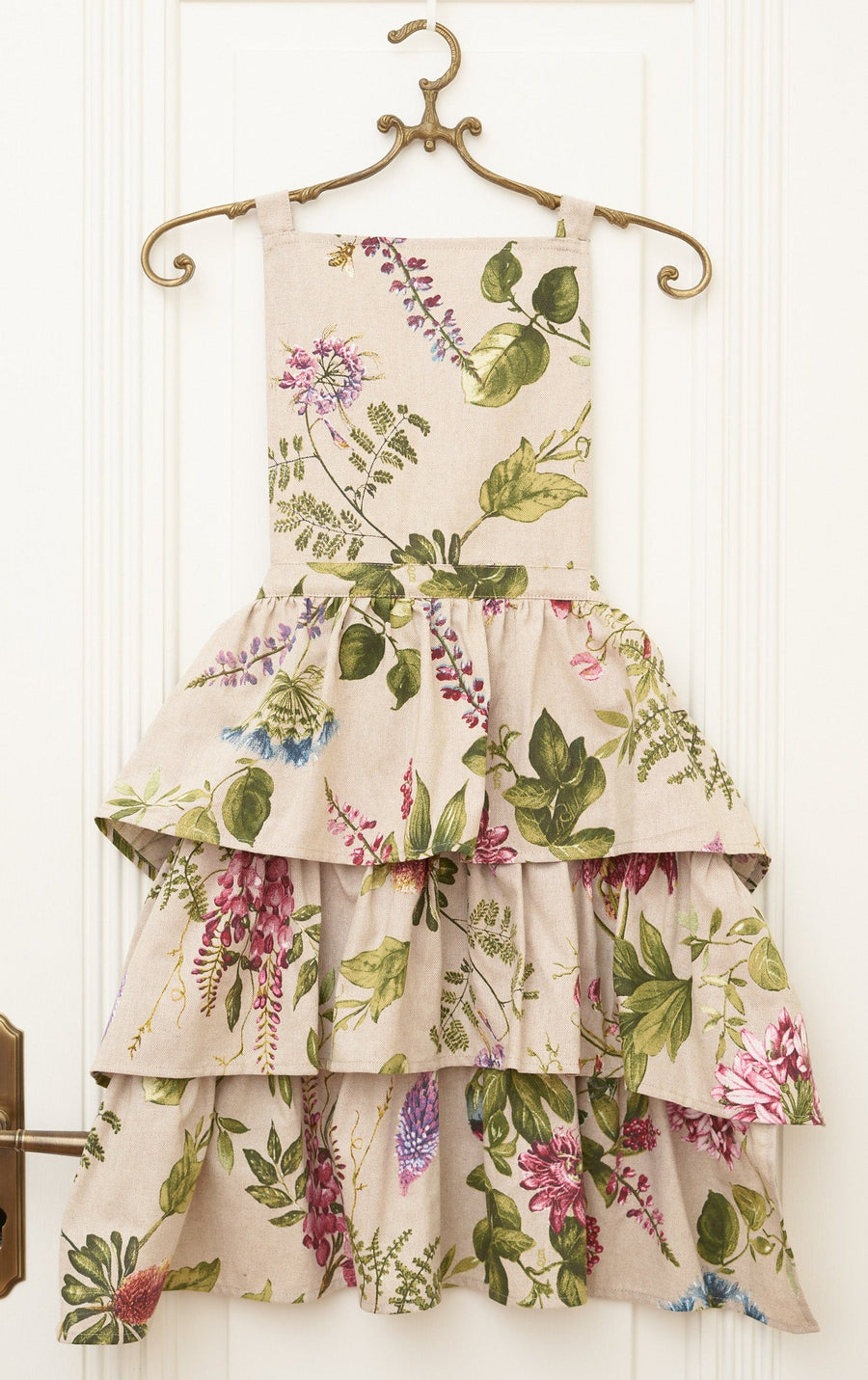 Botanico Ruffled Apron – Floral Design & European Made by Hortensias Home at www.brixbailey.com