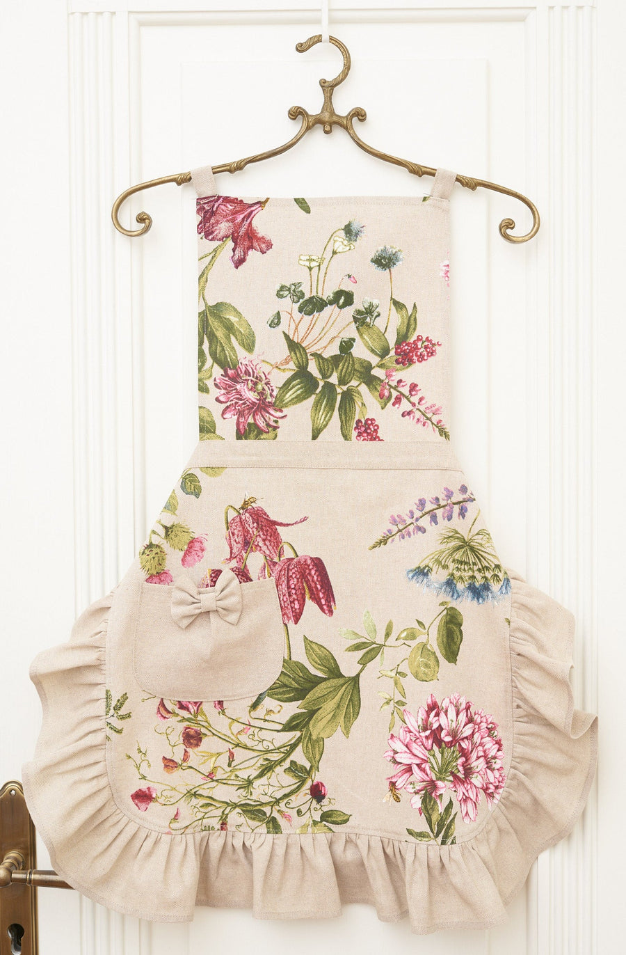 Botanico Ruffled Apron with Pocket – Chic & Functional by Hortensias Home at www.brixbailey.com