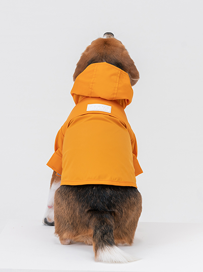 Tribeca Adjustable Velcro Raincoat for Dogs in Egg Yolk