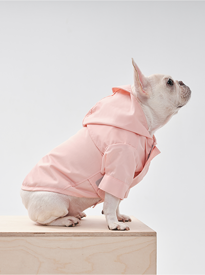 Tribeca Adjustable Velcro Raincoat in Light Pink