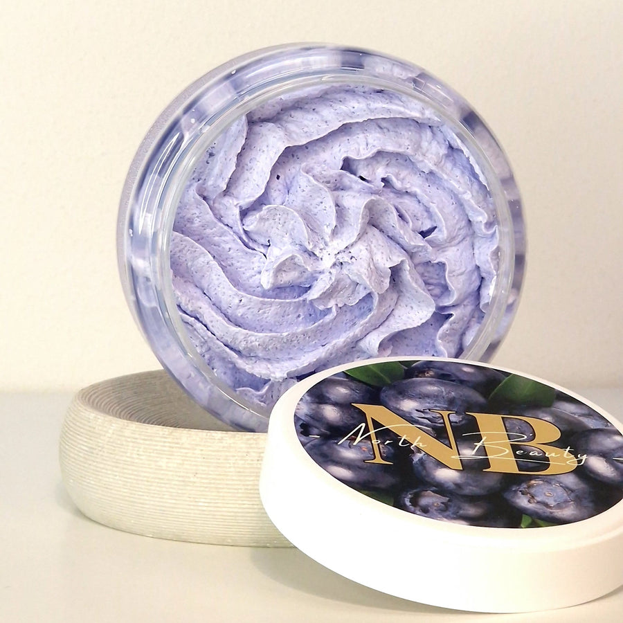 Luxurious 2-in-1 Blueberry Whipped Body Scrub – Vegan & SLS-Free by North Beauty at www.brixbailey.com