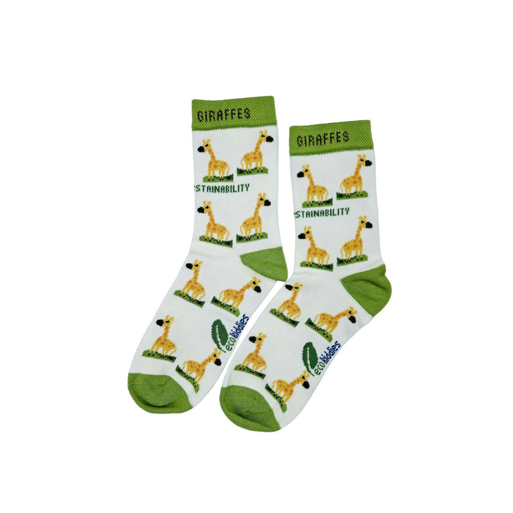 GRINNING GIRAFFE ORGANIC COTTON KIDS SOCKS