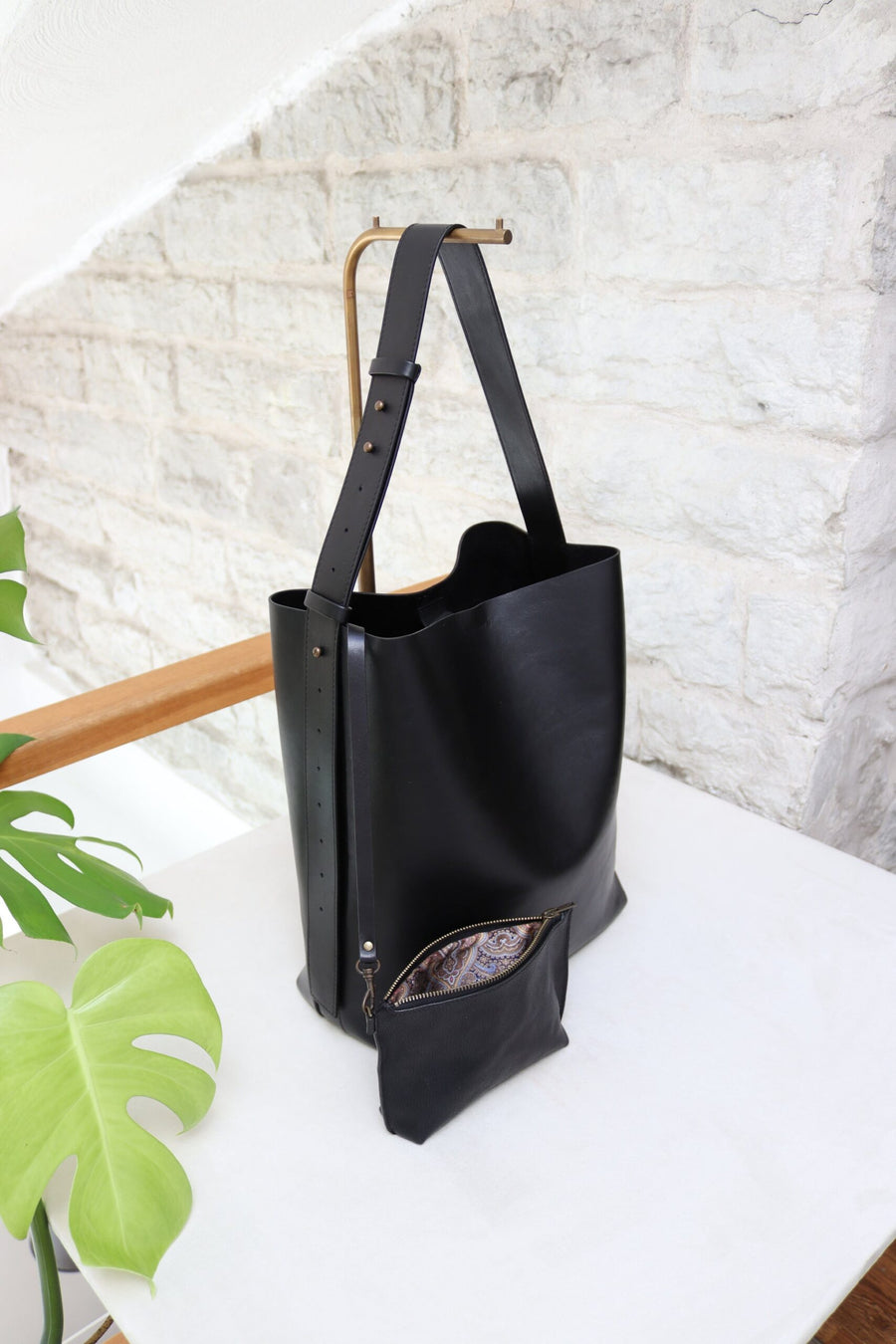 Versatile Handmade Leather Tote Bag – Fits 13 Laptop & Clutch by Tairi Roosve at www.brixbailey.com