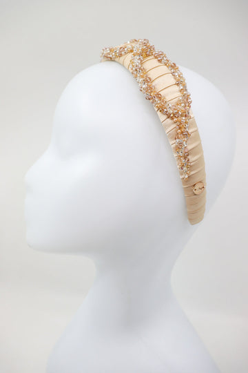 Luxury Mulberry Silk Beaded Headband – Artisan Crafted by Eva Oherjus at www.brixbailey.com